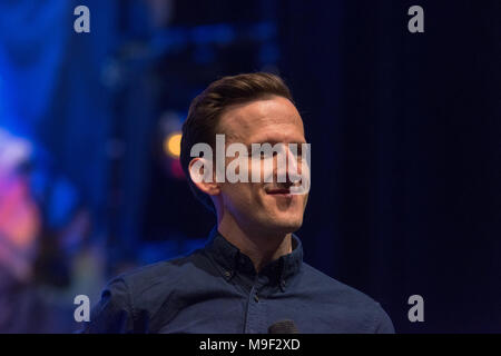 Bonn, Germany, 24 Mar 2018. Actor Adam Brown (The Hobbit), panel, at MagicCon, a three-day (March 23-25 2018) antasy & mystery fan convention. Credit: Markus Wissmann/Alamy Live News Stock Photo