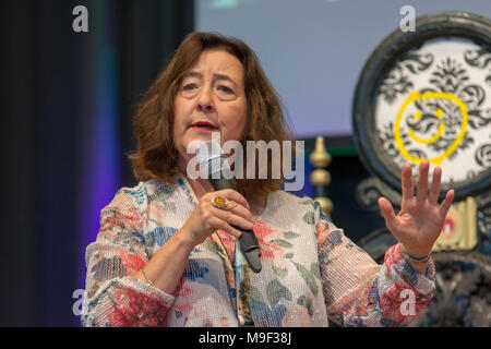 Bonn, Germany, 24 Mar 2018. Actress Lori Dungey (Lord of the Rings), panel, at MagicCon, a three-day (March 23-25 2018) fantasy & mystery fan convention. Credit: Markus Wissmann/Alamy Live News Stock Photo
