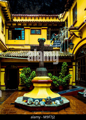 Courtyard of the Casa de Cultura Jesus Reyes Heroles Stock Photo