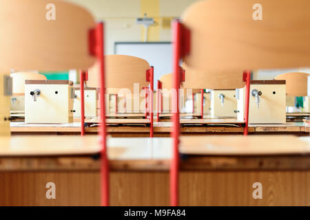 Empty science laboratory classroom. Education concept. Stock Photo
