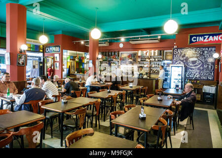 Buenos Aires Argentina,Microcentro,Mercado del Centro Cafe Bar,restaurant restaurants food dining cafe cafes,interior inside,dining,tables,man men mal Stock Photo