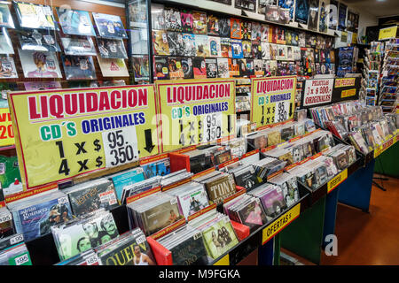 Buenos Aires Argentina,Microcentro,music store,CDs,sale,liquidation,sign,interior inside,Hispanic,ARG171128236 Stock Photo