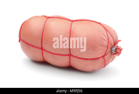 Beef sausage isolated on white background Stock Photo