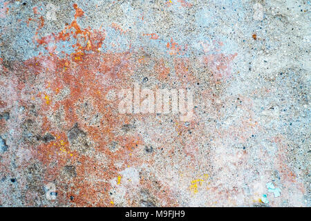 Multicolored texture on the cement wall Stock Photo