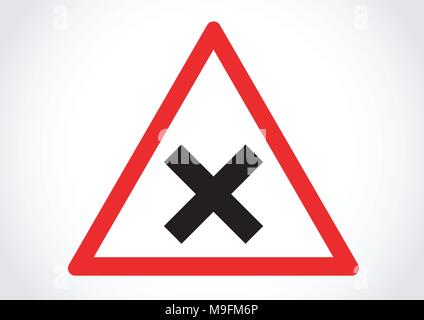 vector design of street sign unmark intersection Stock Vector