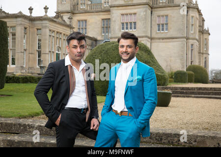 Ravi Kathuria and Sanjay Kathuria from the Talash Hotel Group who own Stoke Rochford Hall near Grantham in Lincolnshire Stock Photo