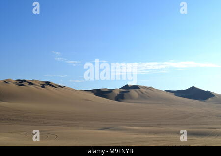 Sand dunes in Huacachina desert, Ica Region, Peru Stock Photo