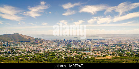 High point view of the city of Cape Town the Atlantic coast