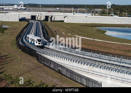 Orlando Florida International Airport Shuttle Tram Stock Photo