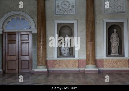 Statue's inside Wentworth Woodhouse in Rotherham, South Yorkshire, as the Preservation Trust embark on a major project to restore the stately home and open it to the public. Stock Photo