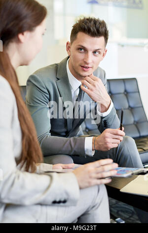 Business People Collaborating on Project Stock Photo