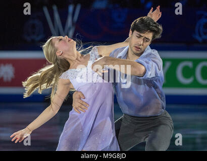 Kaitlyn WEAVER / Andrew POJE (CAN), Gala Exibition during the ISU World Figure Skating Championships at Mediolanum Forum in Milan, Italy, on March 25, 2018. (Photo by Enrico Calderoni/AFLO SPORT) Stock Photo