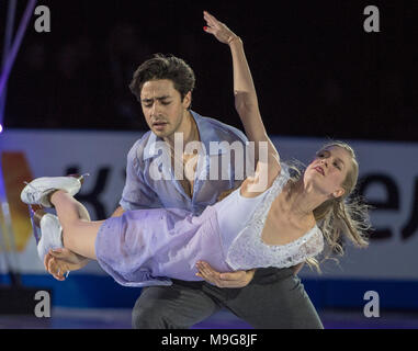 Kaitlyn WEAVER / Andrew POJE (CAN), Gala Exibition during the ISU World Figure Skating Championships at Mediolanum Forum in Milan, Italy, on March 25, 2018. (Photo by Enrico Calderoni/AFLO SPORT) Stock Photo