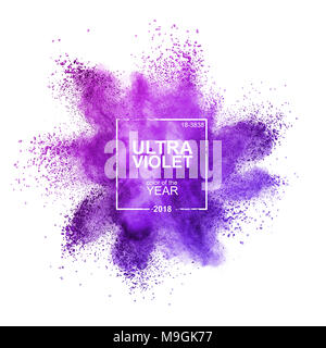 Ultraviolet powder on a white background. Purple shade, PANTONE Ultra Violet Stock Photo