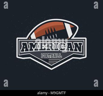 American Football Or Rugby Club Badge Vector Concept For Shirt Print Stamp  Tee Patch Vintage Typography Design With American Football Ball And Helmet  Silhouette Stock Illustration - Download Image Now - iStock