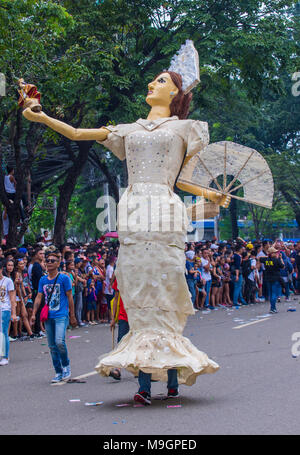 CEBU , PHILIPPINES - JAN 21 : Giant Puppet at the Sinulog festival in Cebu  Philippines on January 21 2018. The Sinulog is the centre of the Santo Nin Stock Photo