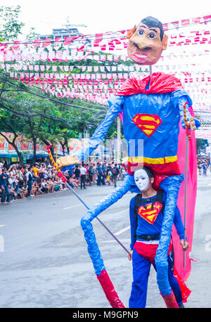 CEBU , PHILIPPINES - JAN 21 : Giant Puppet at the Sinulog festival in Cebu  Philippines on January 21 2018. The Sinulog is the centre of the Santo Nin Stock Photo