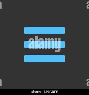 Simple hamburger button. Navigation ux sign illustration Stock Vector