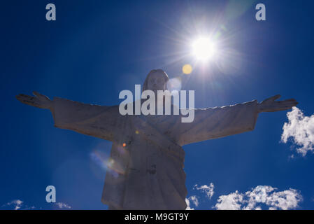 Christ the Redeemer in Cusco Peru Stock Photo