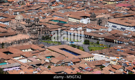 Cityscape of Cusco Peru. Panoramic view Stock Photo