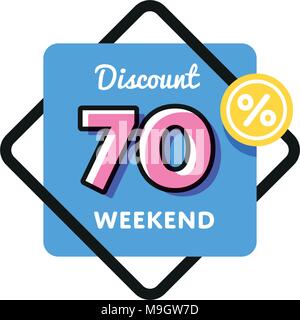 Discount tag with special offer sale sticker. Stock Vector