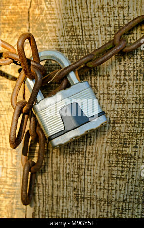 padlock and chain Stock Photo