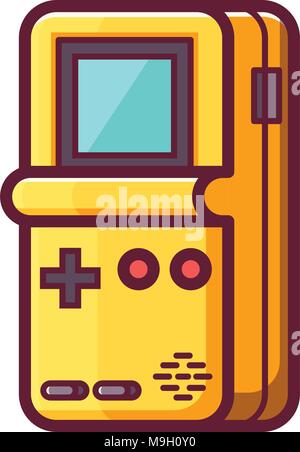 Retro Brick Game Electronic Console Stock Vector