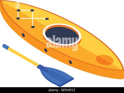 Isometric Kayak Boat Icon Stock Vector