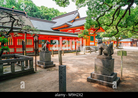 Sumiyoshi shrine and nature view in Fukuoka, Japan Stock Photo