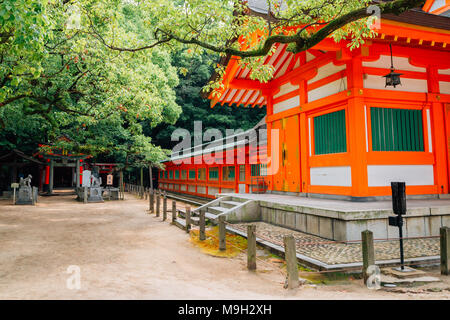 Sumiyoshi shrine and nature view in Fukuoka, Japan Stock Photo