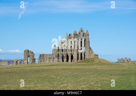 Whitby Abbey, Ancient Monastery in Whitby, England Stock Photo