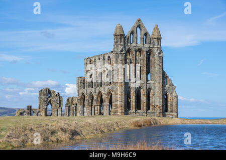 Whitby Abbey, Ancient Monastery in Whitby, England Stock Photo