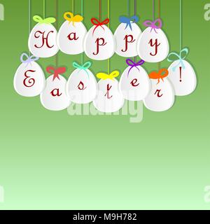 Greeting card with a happy Easter Stock Vector