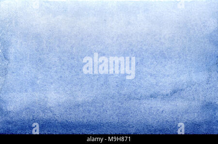 Watercolor blue brush strokes gradient background design. Stock Photo