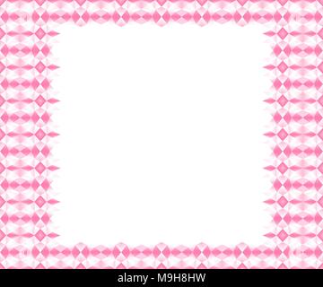Seamless geometric pattern; gradient pink colored frame; Vector illustration, EPS10. Stock Vector