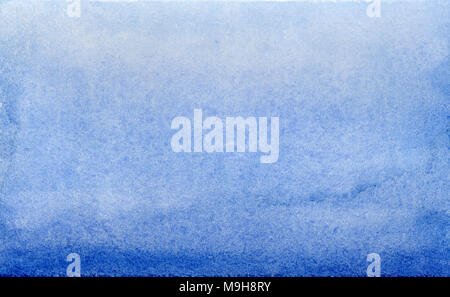 Watercolor blue brush strokes gradient background design. Stock Photo