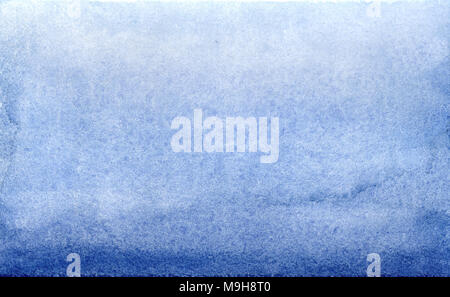 Watercolor blue brush strokes gradient background design. Stock Photo