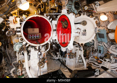 Aft Torpedo Room of Museum Submarine in Laboe Stock Photo - Alamy