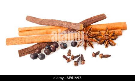 Mix  spices  isolated on white background Stock Photo