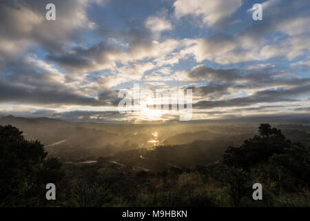 Dawn view at Santa Susana Pass State Historic Park in the San Fernando Valley area of Los Angeles, California.