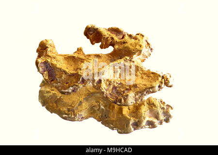 Big nugget of gold from Lapland Stock Photo