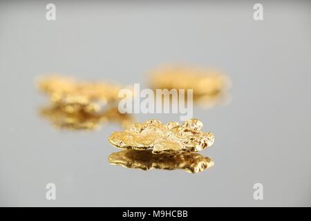 Big nugget of gold from Lapland Stock Photo