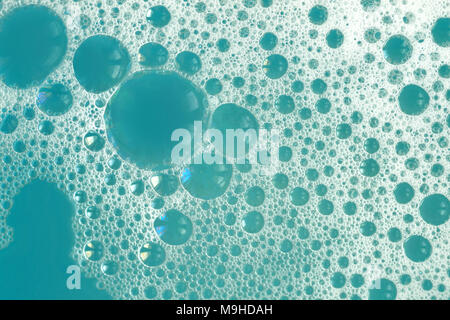 Blue abstract background of soap foam Stock Photo