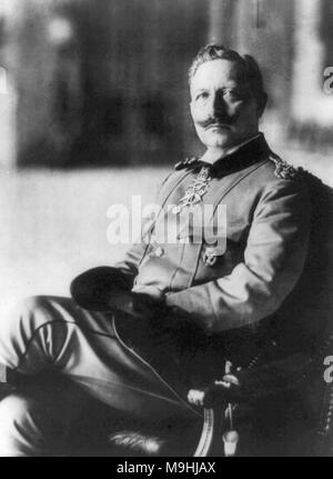 German emperor Wilhelm II Stock Photo