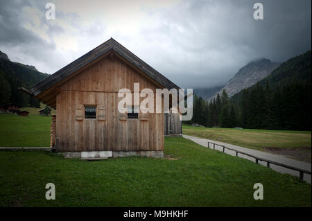 Dolomites, Trentino Alto Adige,Italy: Mountain cabin, 'Baita', Dolomites,Trentino Alto Adige, Italy Stock Photo
