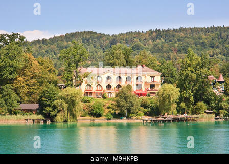 Resort Krumpendorf am Worthersee and Lake Worth . Austria Stock Photo