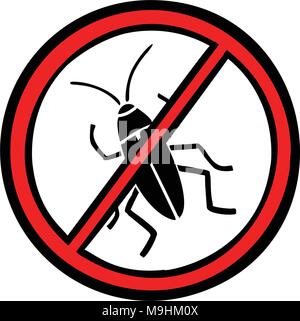 pest control cockroaches icon symbol Stock Vector