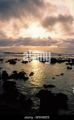 Sunset, Pipa Beach, Natal, Rio Grand Do Norte, Brazil, South America. Stock Photo