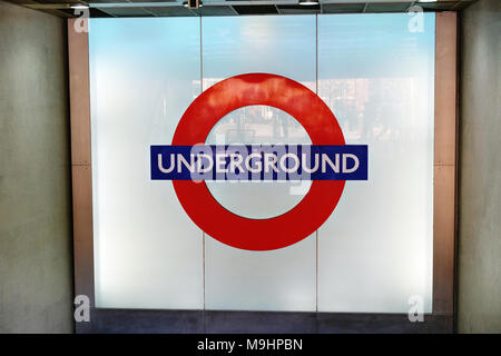 London Underground sign, at Kings Cross Stock Photo
