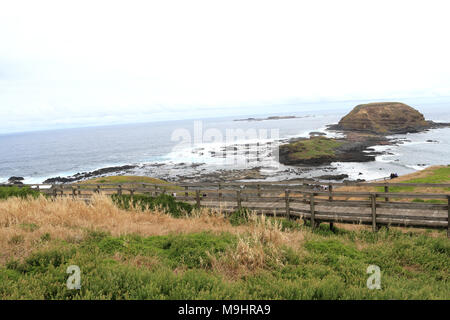 Seal Rock and the Nobbies Phillip Island Victoria Australia Stock Photo